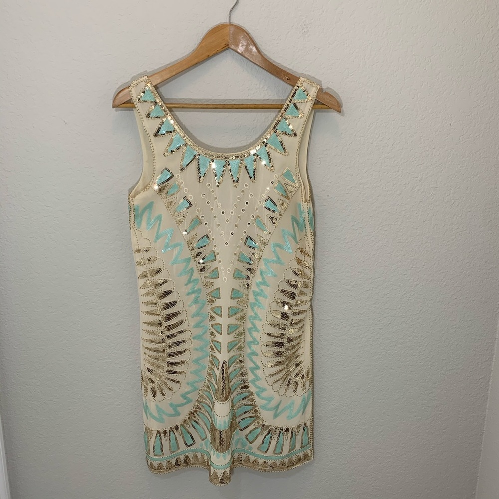 MEGHAN LA Sequin Sleeveless Dress Size small